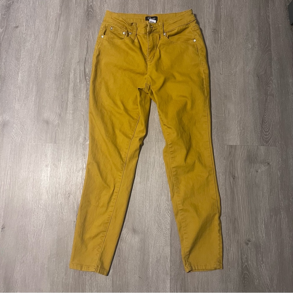 Women's Skinny Pants - Mustard Size 4